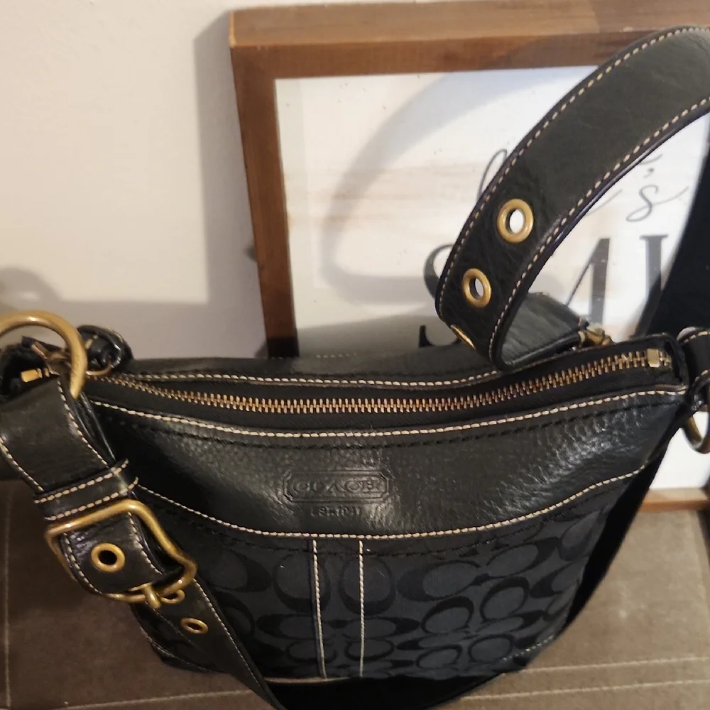 Coach Signature Canvas/Leather Crossbody